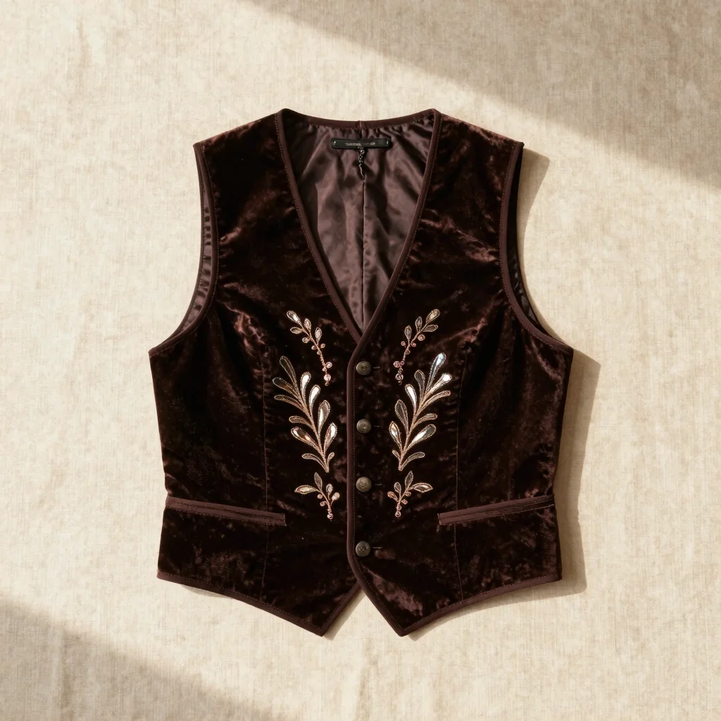 Vintage 80s Mirror-Work Waistcoat