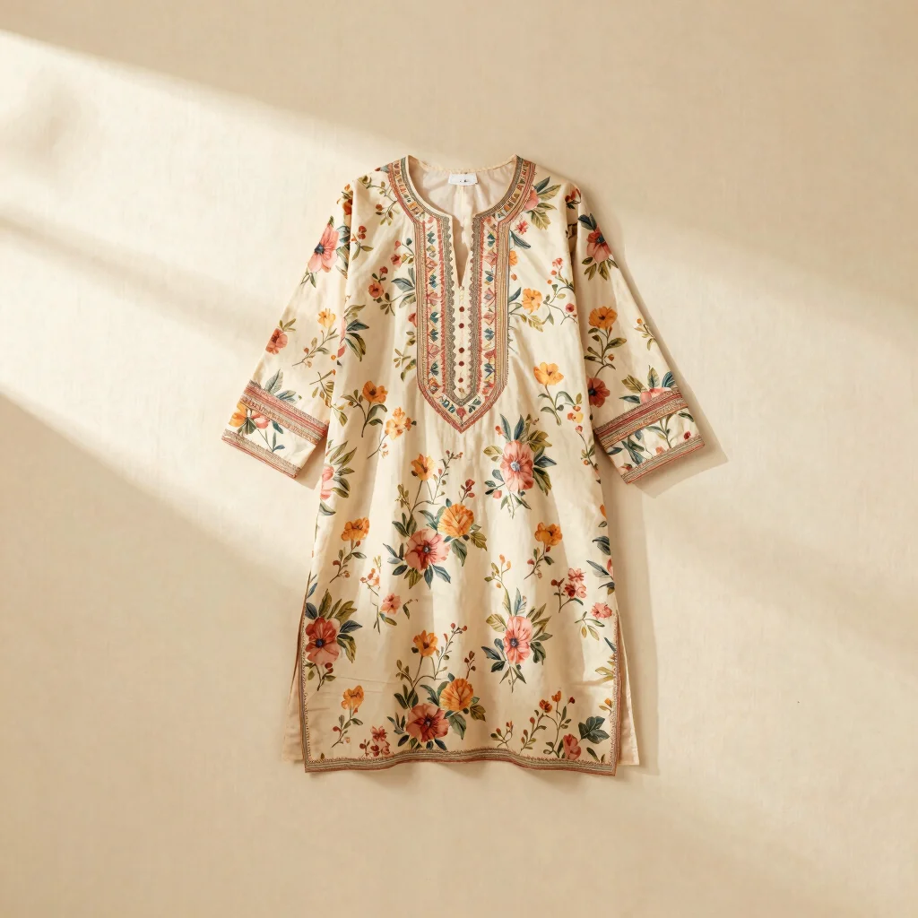 1960s Retro Floral Shalwar Kameez