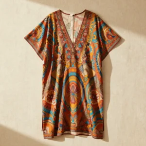 70s Psychedelic Chiffon Kaftan